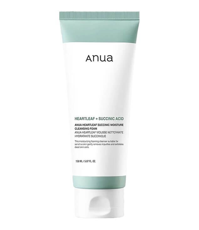 ANUA | HEARTLEAF SUCCINIC MOISTURE CLEANSING FOAM